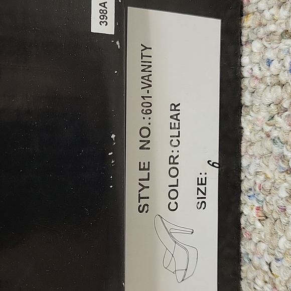 Ellie Vanity Transparent High Heel Platform Shoes Sz 6 Coquette Stripper Sexy - Picture 2 of 5